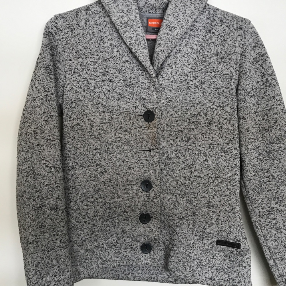 Merrell speckled grey button up
